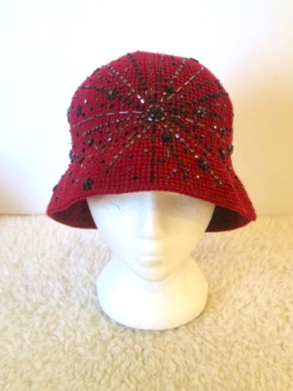 Nini K. Beaded Cloche Hat